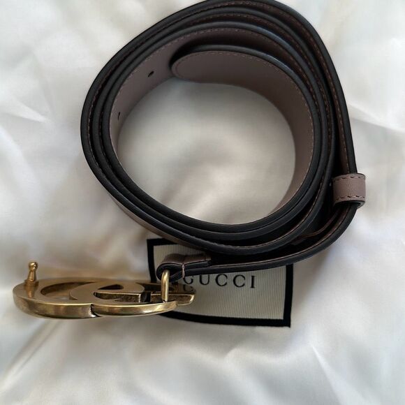 Gucci Calfskin GG Marmont 40mm Belt Size 95 in Porcelain Rose main image 10
